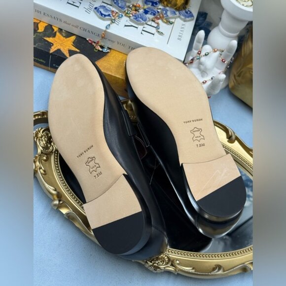 🆕 TORY BURCH 🧿 NWOB Eleanor Loafer, Perfect Black - Sz 7.5 - Picture 14 of 15